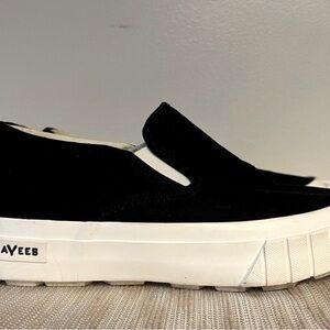 SeaVees Fairfax lug sole Black and White Slip-On Sneakers 8.5